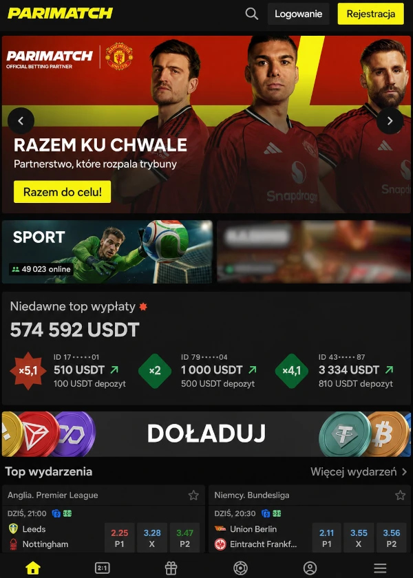Oficjalna strona Pari Match, która czasem bywa niedostępna